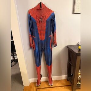 Marvel Spider-Man Full Zip Costume Bodysuit with Gloves & Foot Covers